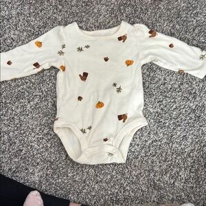 Carters fall pattern 3 month onesie
